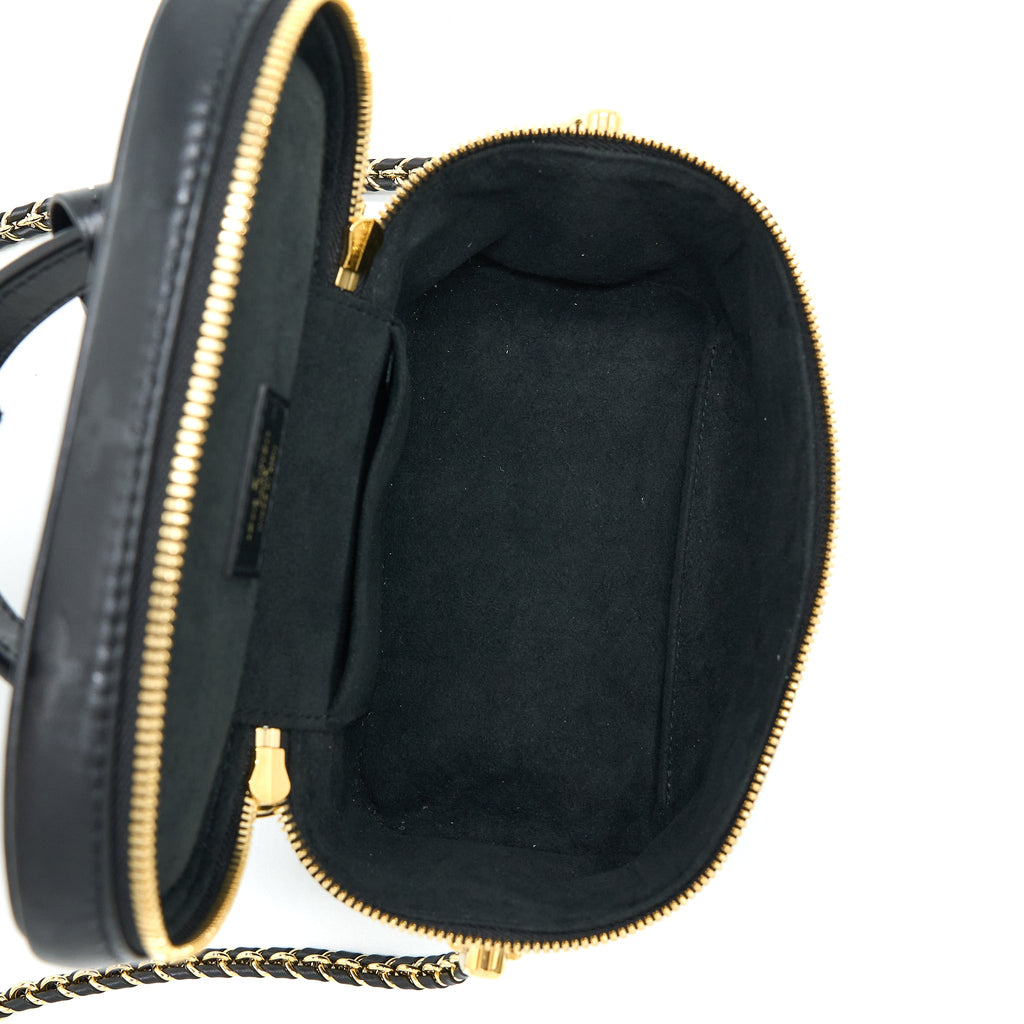 LOUIS VUITTON VANITY PM MONOGRAM LAMBSKIN BLACK GHW