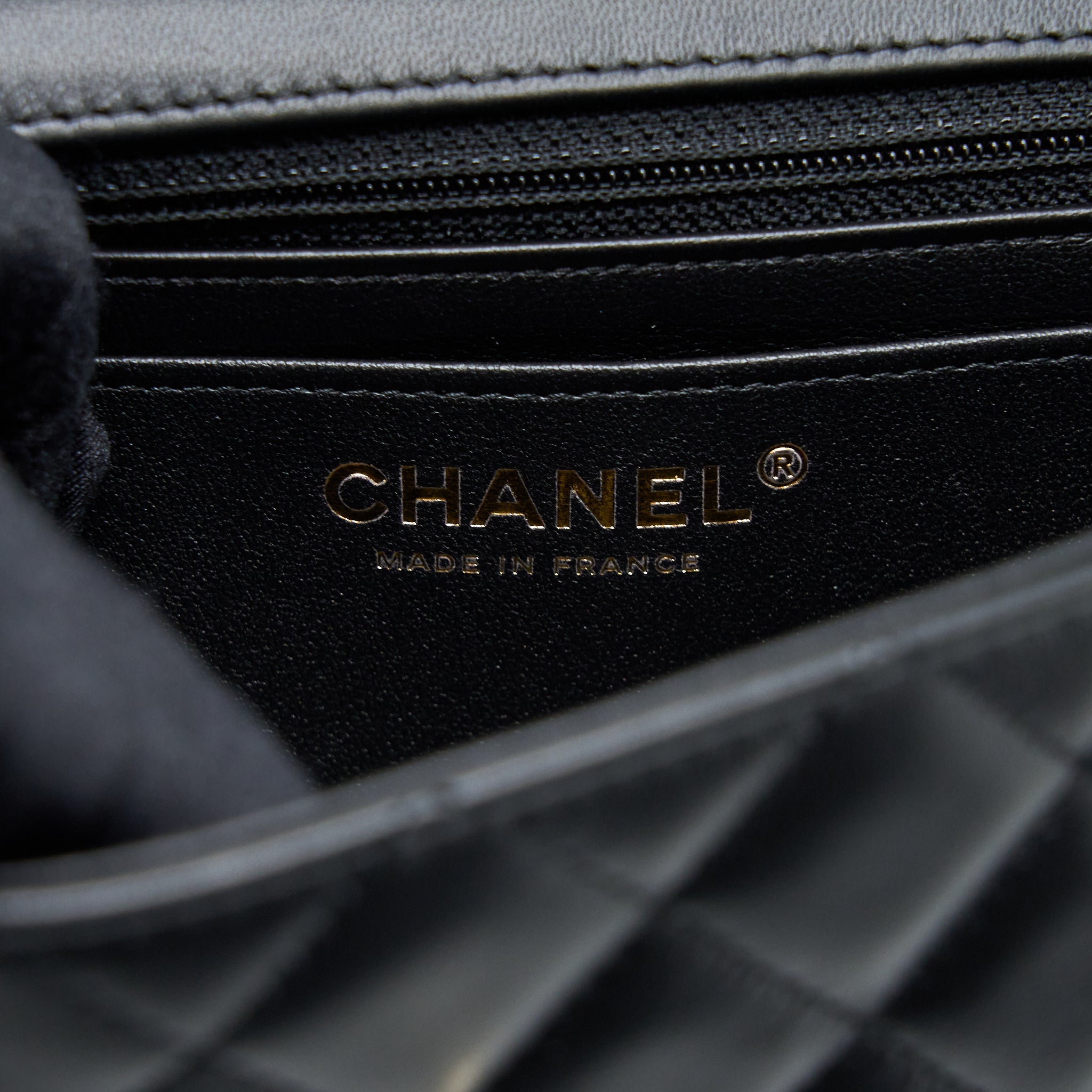CHANEL CLASSIC MINI RECTANGULAR FLAP BAG LAMBSKIN BLACK LGHW (MICROCHIP)