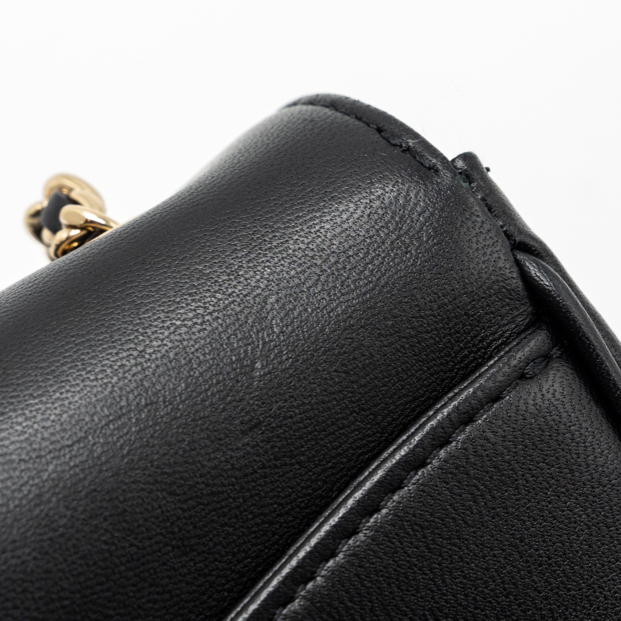 CHANEL SMALL FLAP BAG LAMBSKIN BLACK LGHW