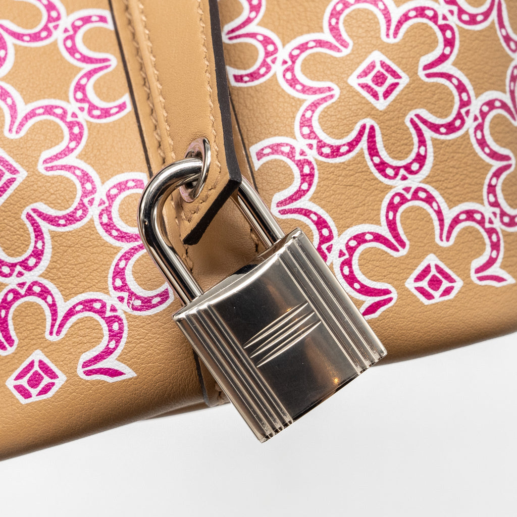 HERMES MICRO PICOTIN 14 LUCKY DAISY LOCK BAG SWIFT CHAI-ROSE-BLANC/ CHAI SHW