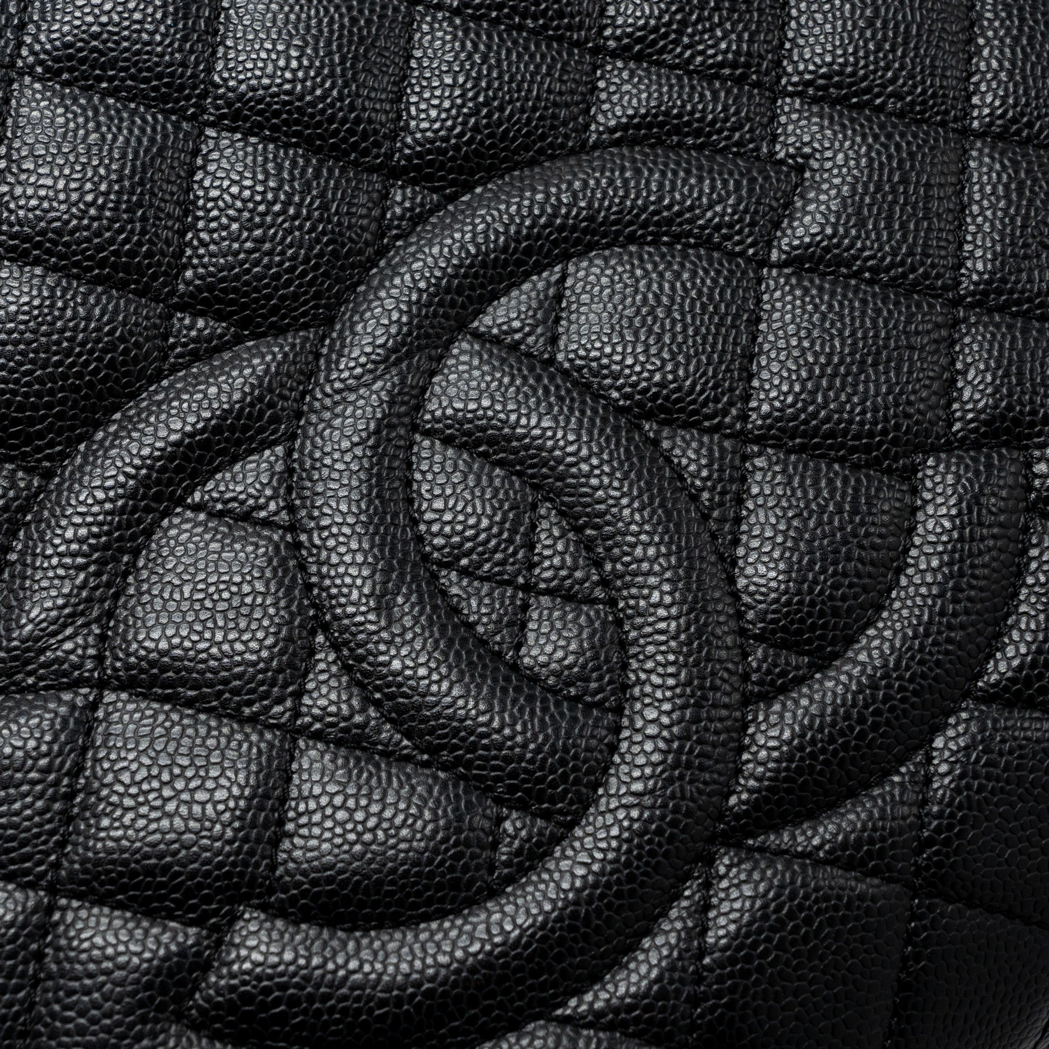 CHANEL GRAND SHOPPING TOTE CAVIAR BLACK GHW