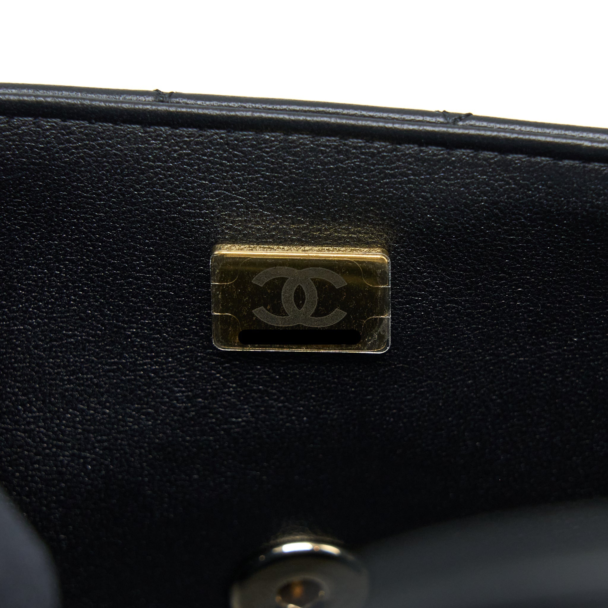 CHANEL CLASSIC MINI RECTANGULAR FLAP BAG LAMBSKIN BLACK LGHW (MICROCHIP)
