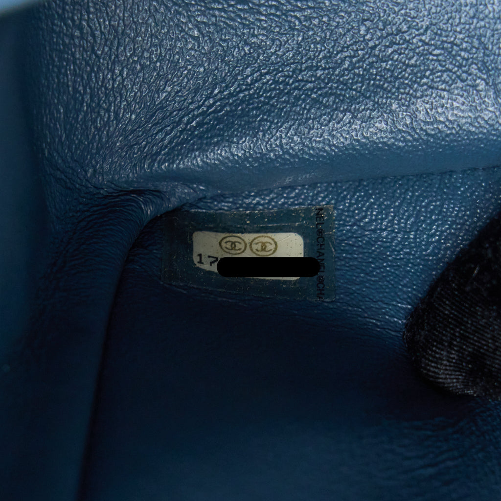 CHANEL 2.55 226 REISSUE FLAP BAG CALFSKIN BLUE GREY SHW