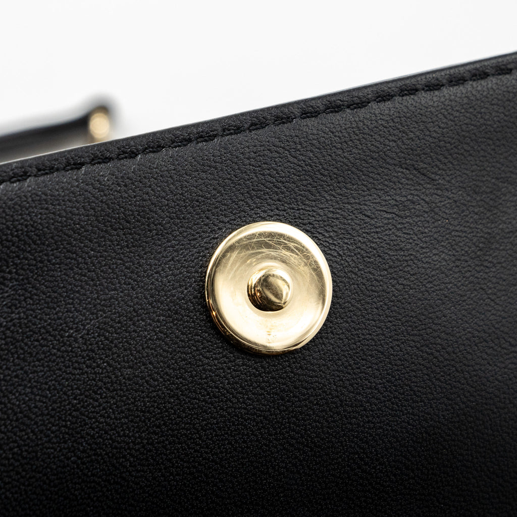 CHANEL SMALL FLAP BAG LAMBSKIN BLACK LGHW