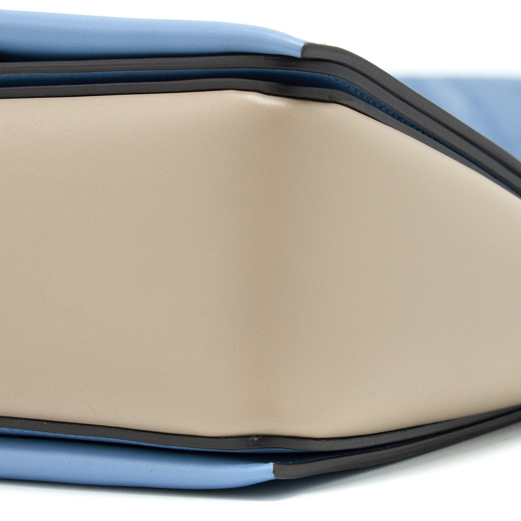 CELINE MEDIUM FRAME BAG MULTICOLOUR BLUE/LIGHT TAUPE GHW