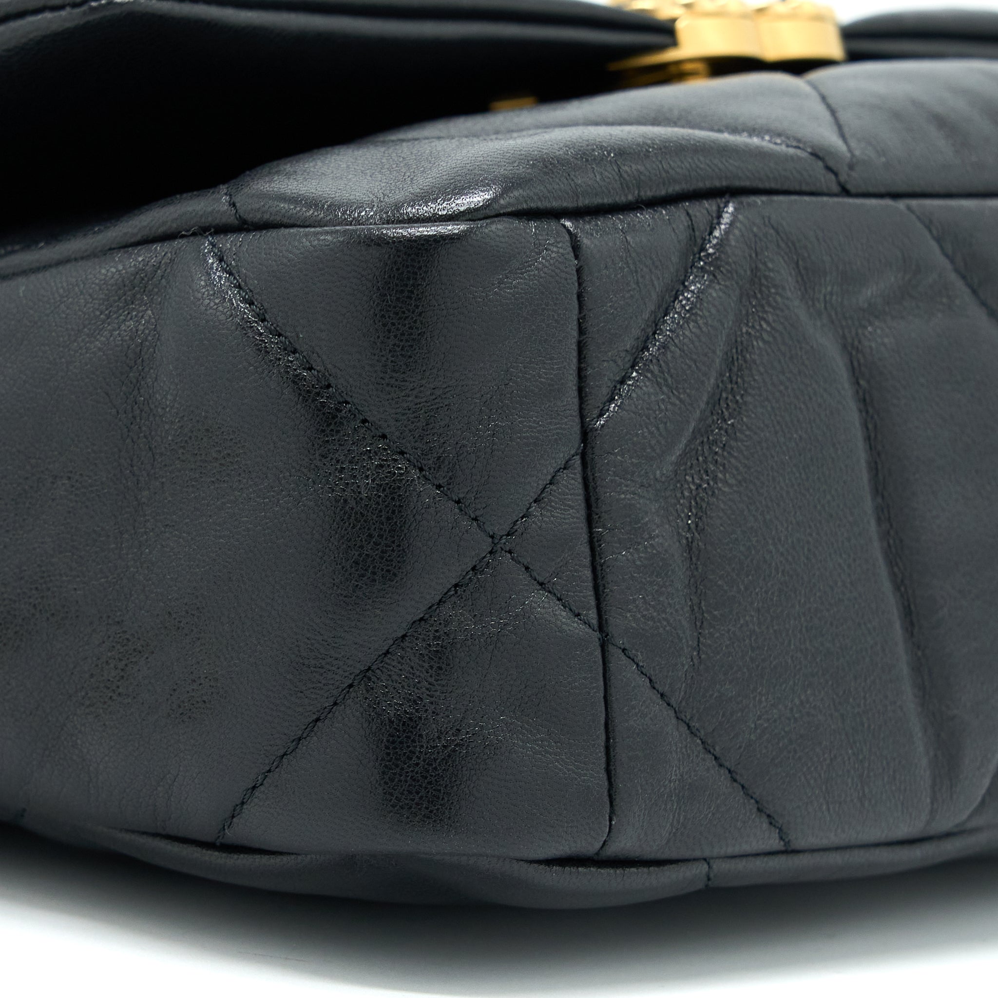 CHANEL SMALL 19 BAG GOATSKIN BLACK MULTICOLOURED HARDWARE