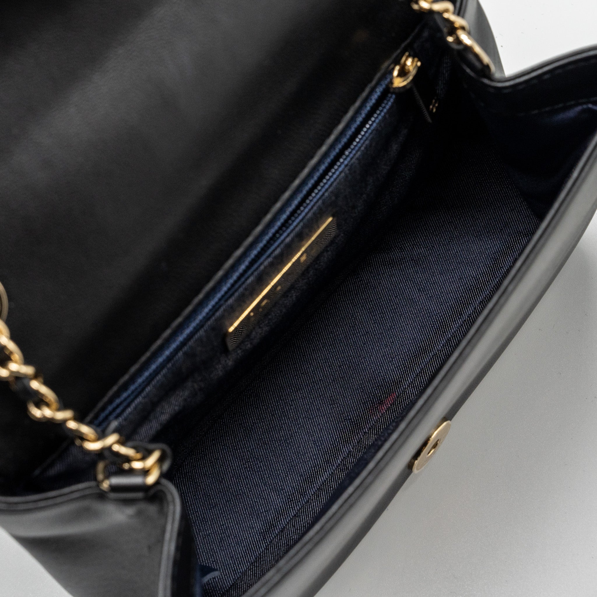 CHANEL SMALL FLAP BAG LAMBSKIN BLACK LGHW