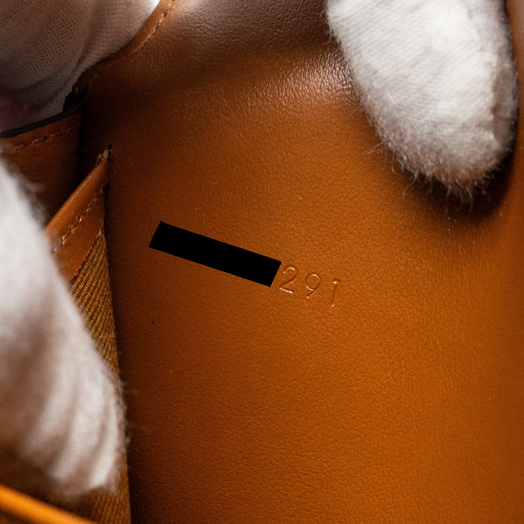 CELINE WALLET ON STRAP TRIOMPHE CANVAS/SMOOTH LAMBSKIN TAN GHW
