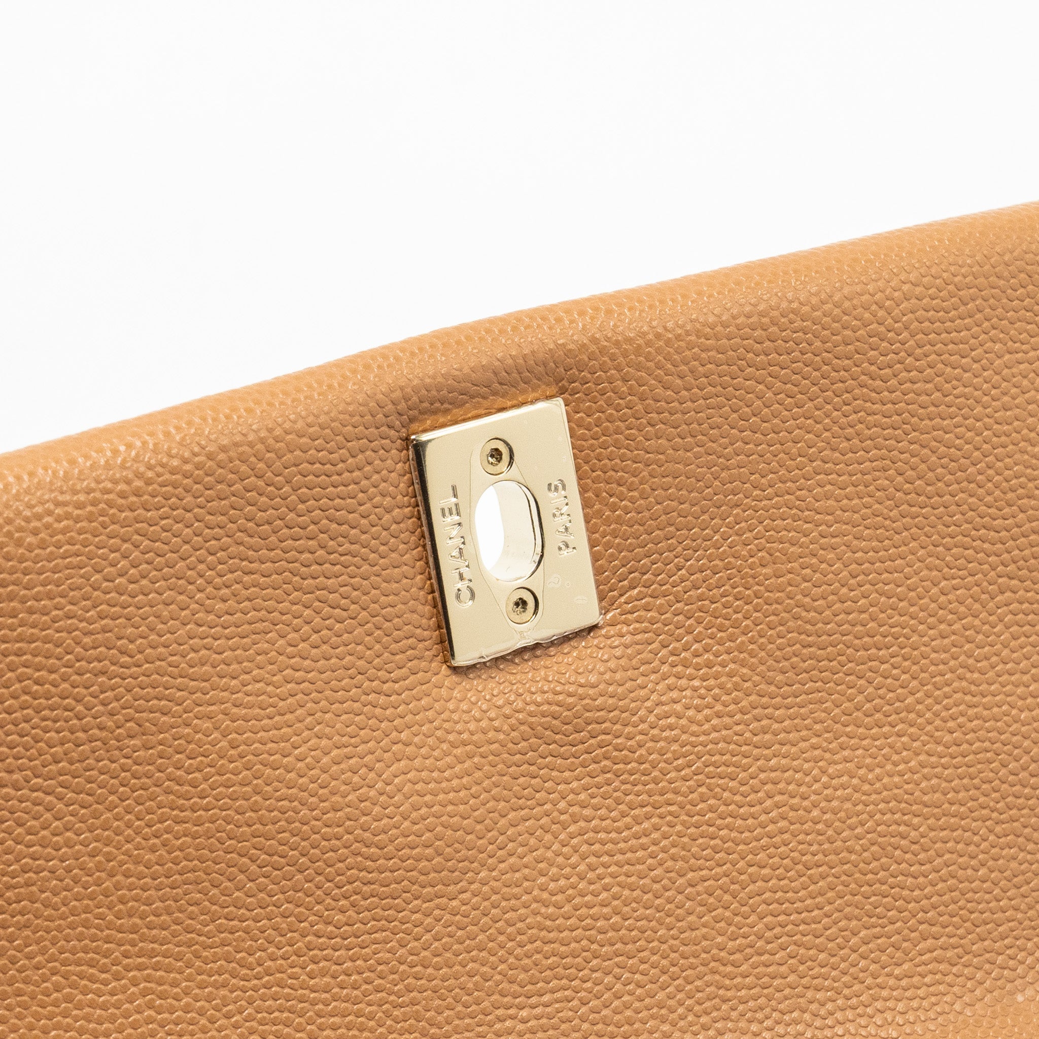 CHANEL 21P SMALL COCO HANDLE CAVIAR CARAMEL LGHW