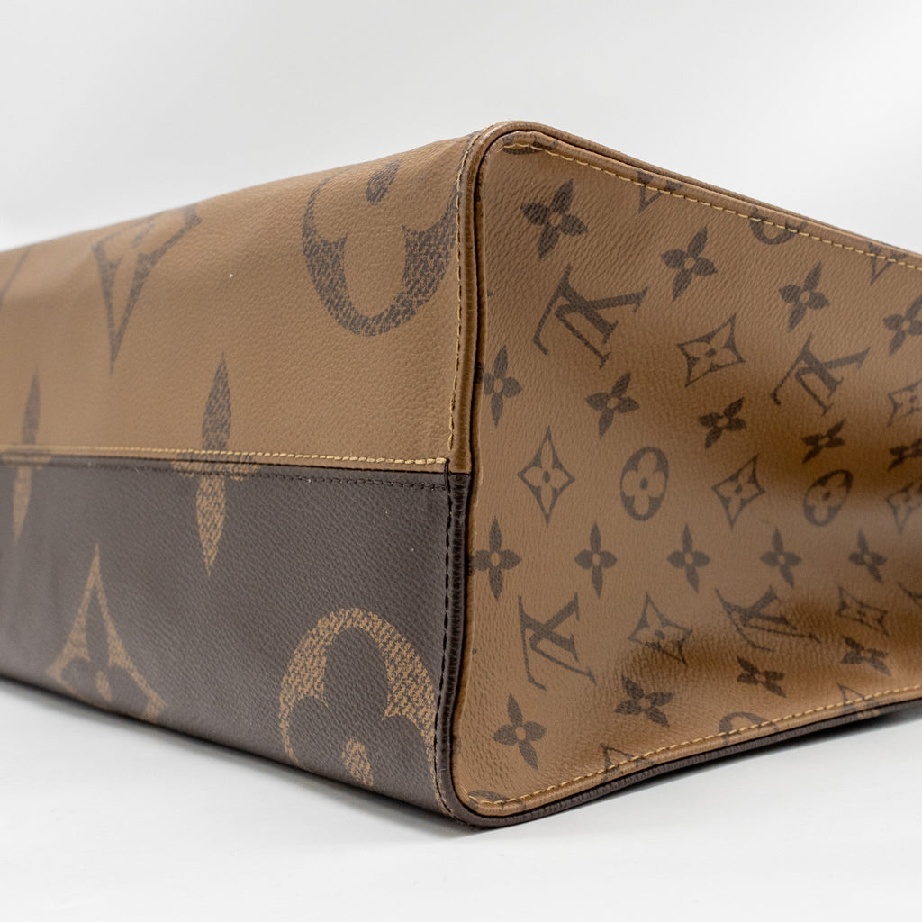 LOUIS VUITTON ONTHEGO MM MONOGRAM/MONOGRAM REVERSE CANVAS GHW