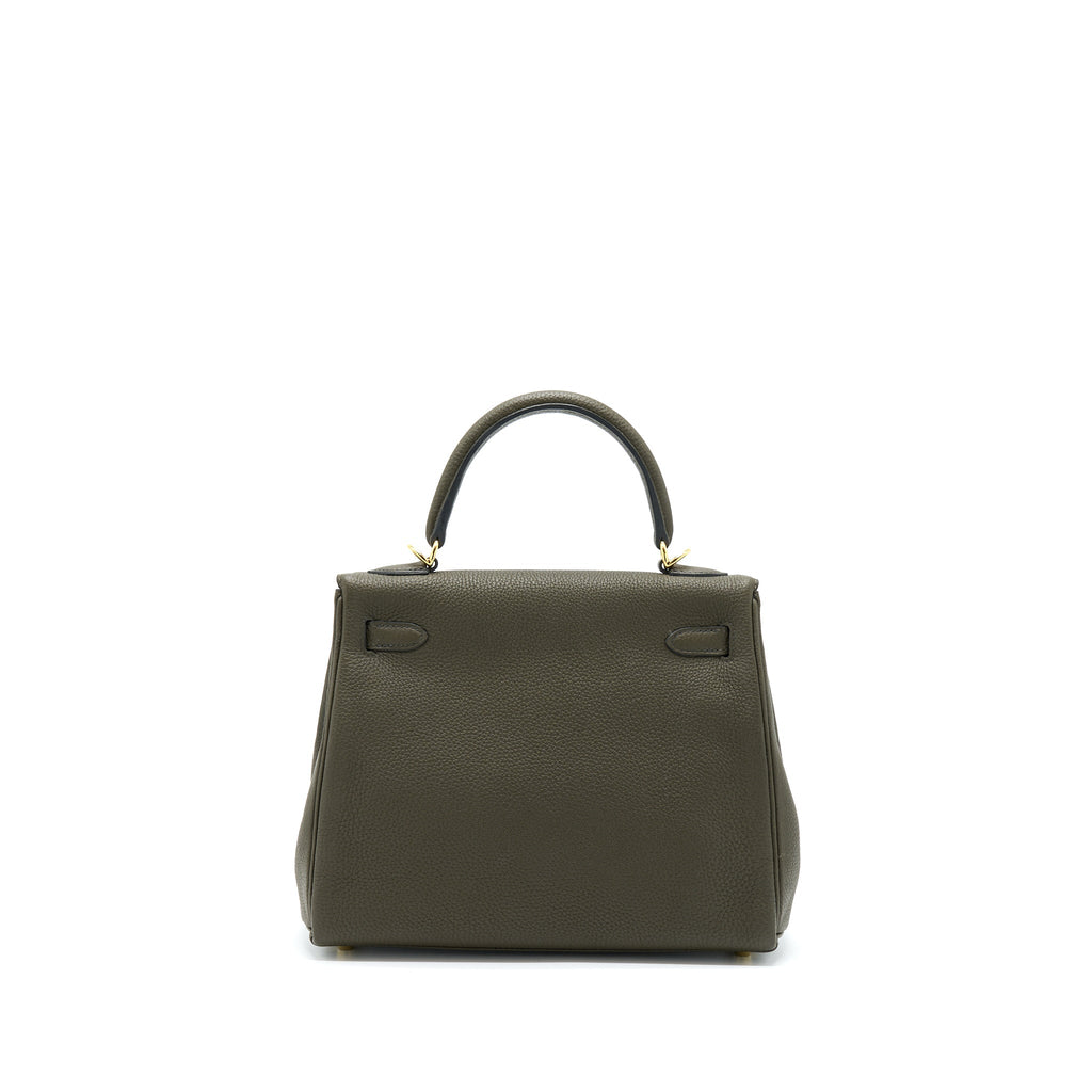 HERMES KELLY 25 TOGO C6 VERT DE GRIS GHW