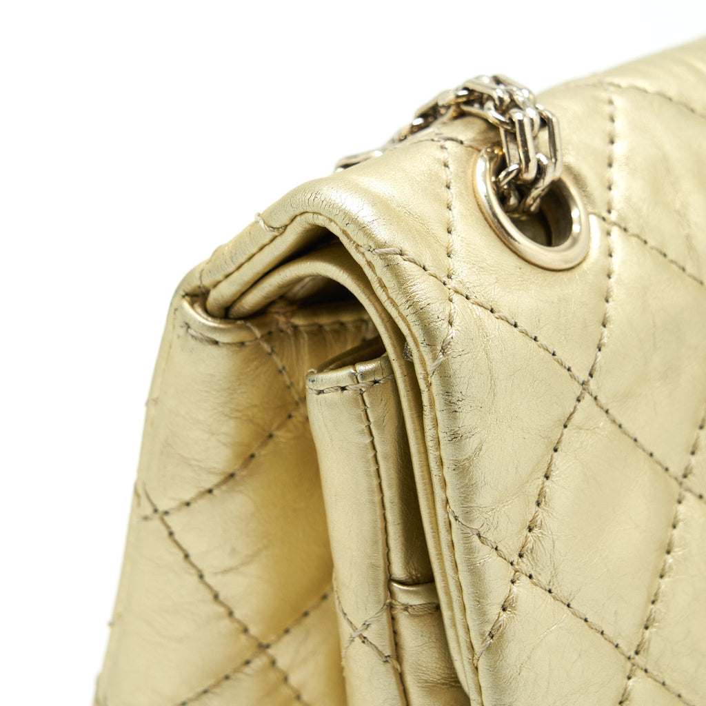 CHANEL 2.55 REISSUE 226 DOUBLE FLAP BAG GOLD GHW