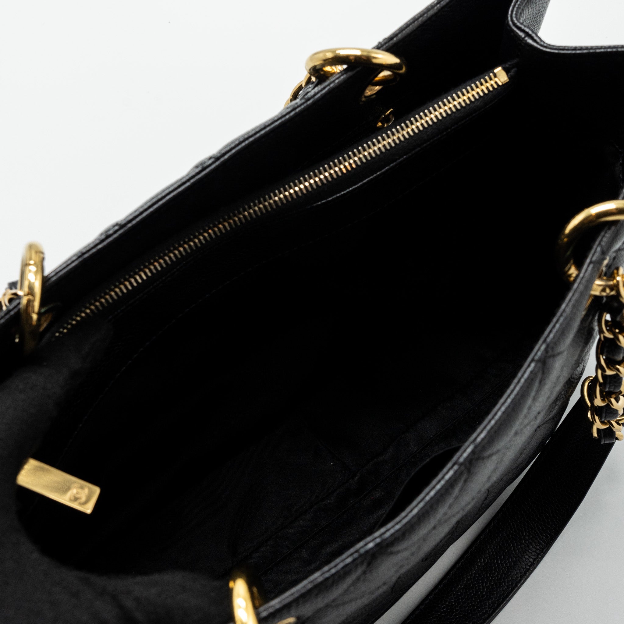 CHANEL GRAND SHOPPING TOTE CAVIAR BLACK GHW