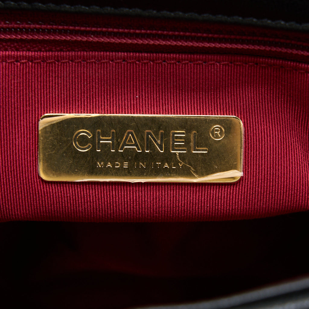 CHANEL SMALL 19 BAG GOATSKIN BLACK MULTICOLOURED HARDWARE