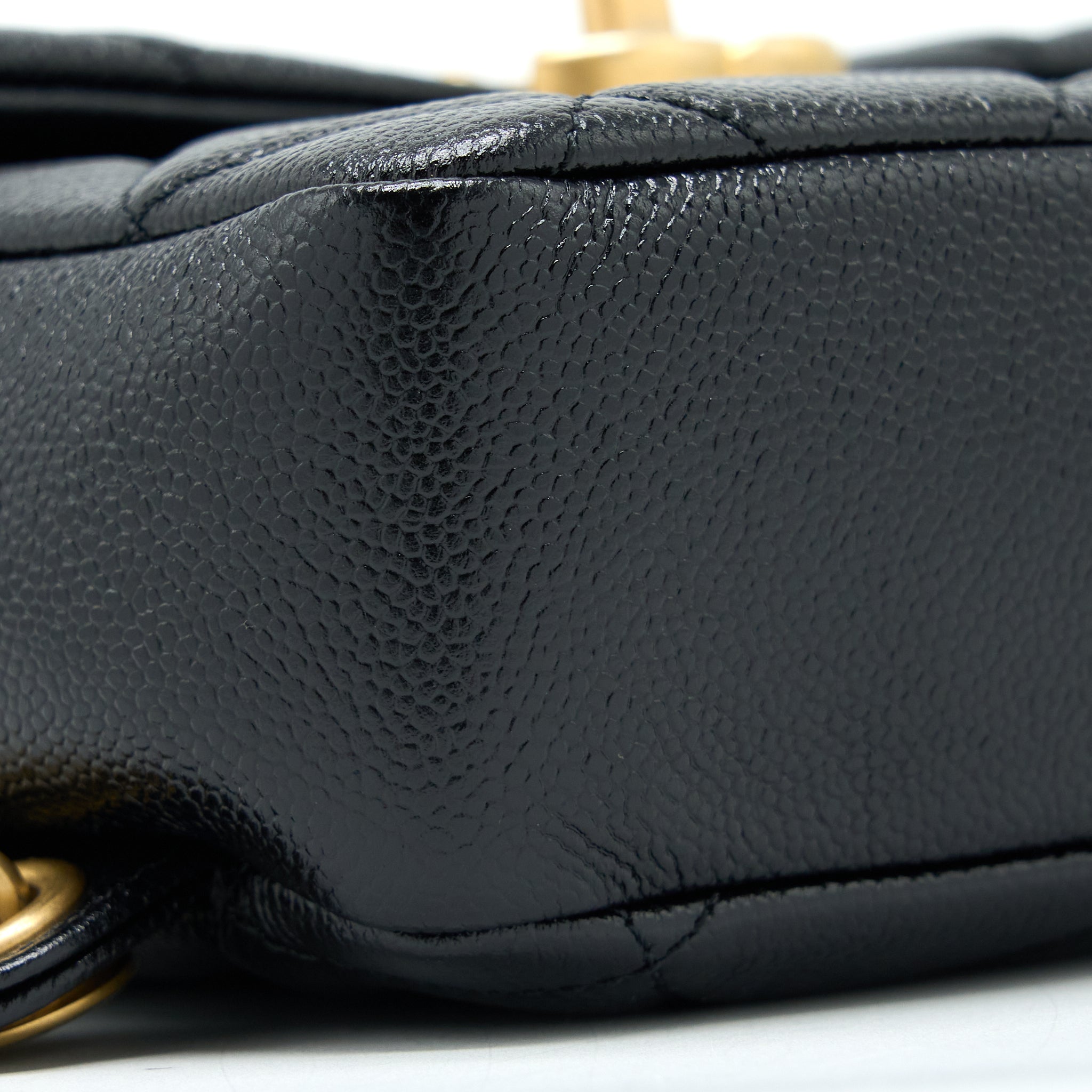 CHANEL 22P FLAP BACKPACK CAVIAR BLACK BRUSHED GHW (MICROCHIP)