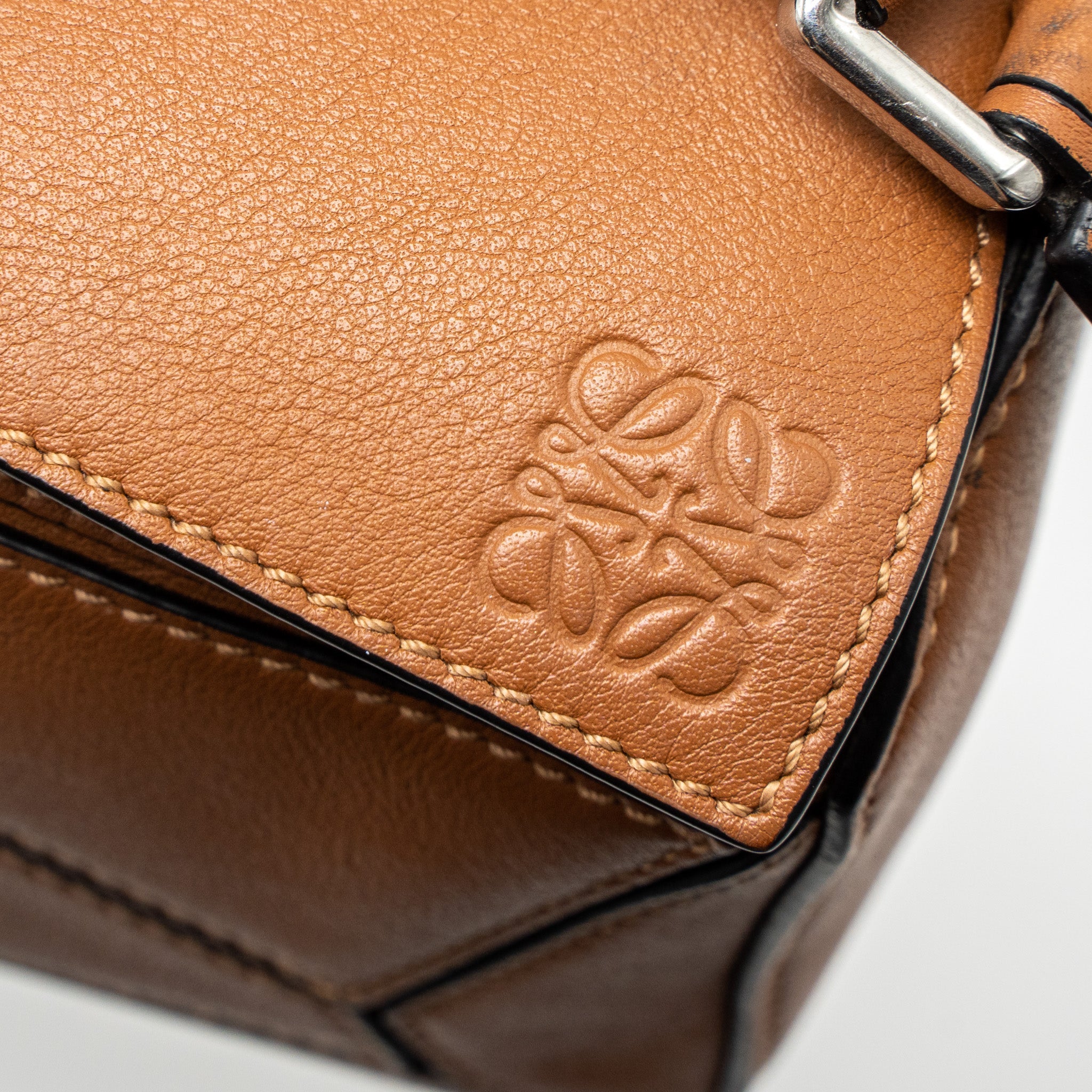 LOEWE MINI PUZZLE BAG CALFSKIN TAN SHW