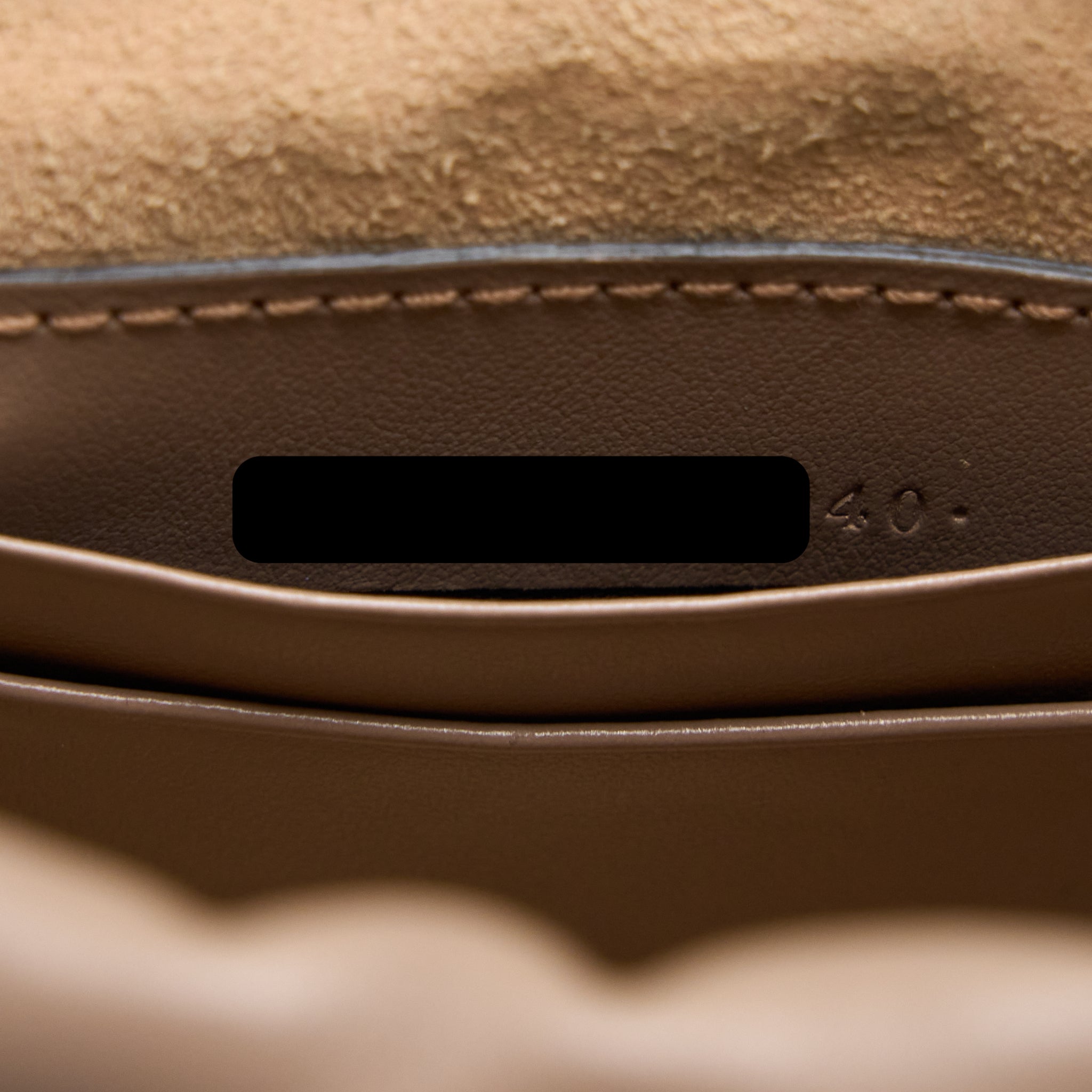 GUCCI GG MARMONT MINI BUCKET DARK BEIGE GHW