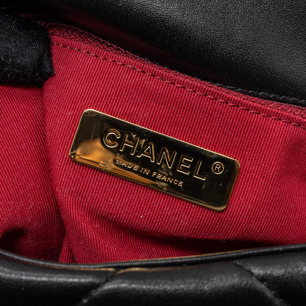 CHANEL SMALL 19 BAG LAMBSKIN BLACK MULTICOLOUR HARDWARE(MICROCHIP)