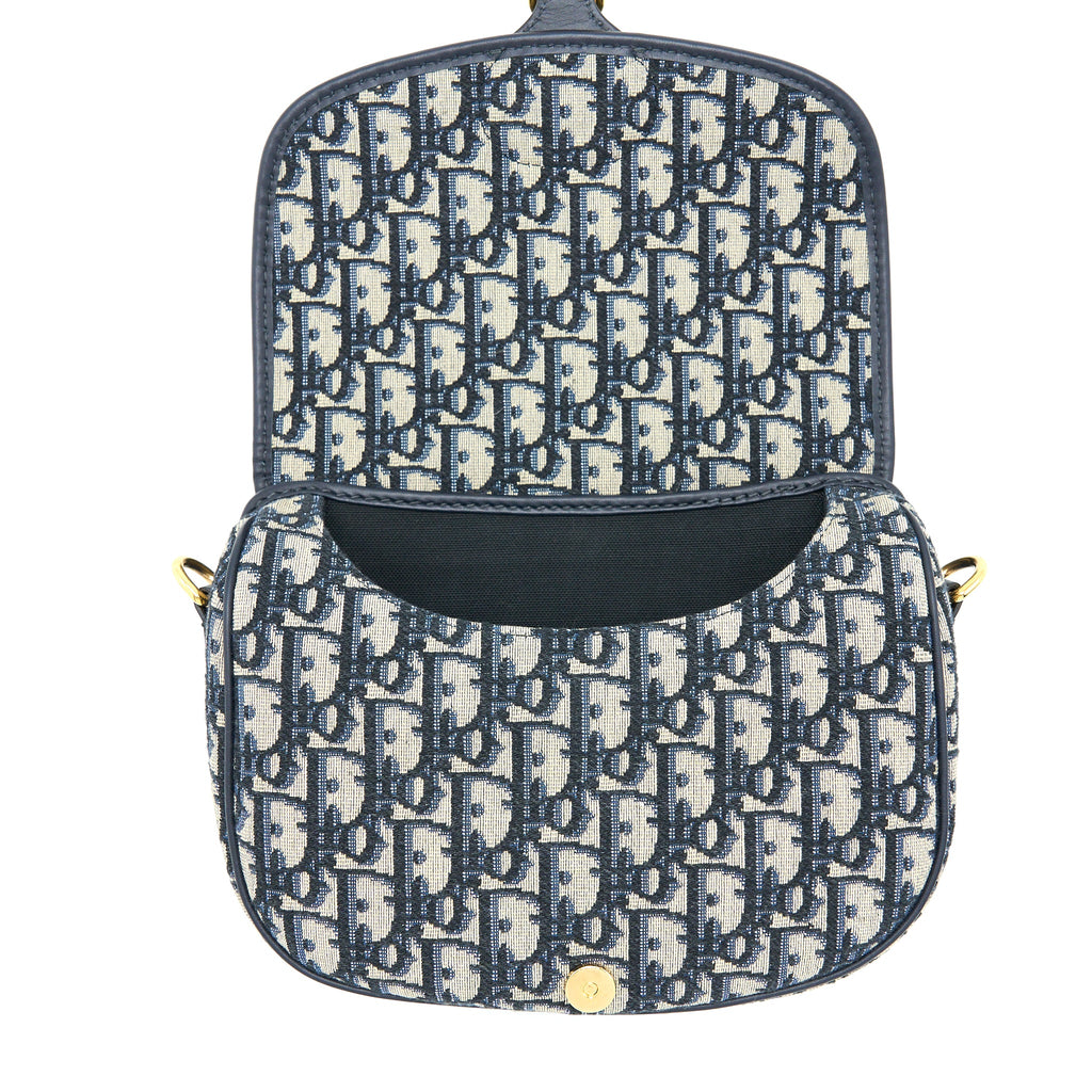 DIOR MEDIUM BOBBY BAG BLUE DIOR OBLIQUE JACQUARD GHW