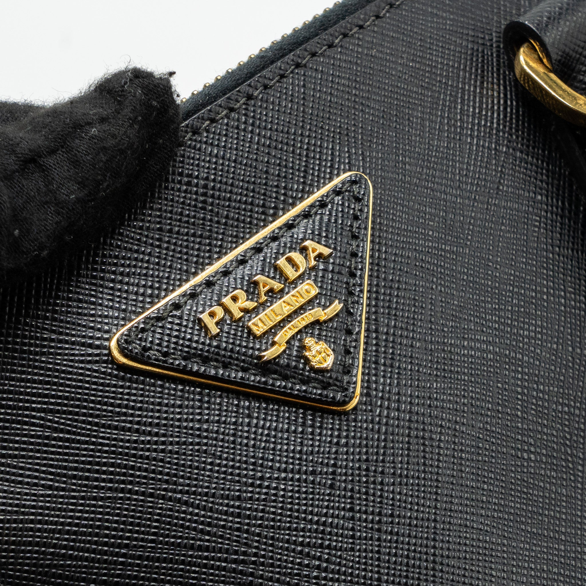 PRADA GALLERIA SAFFIANO TOTE BAG CALFSKIN BLACK GHW