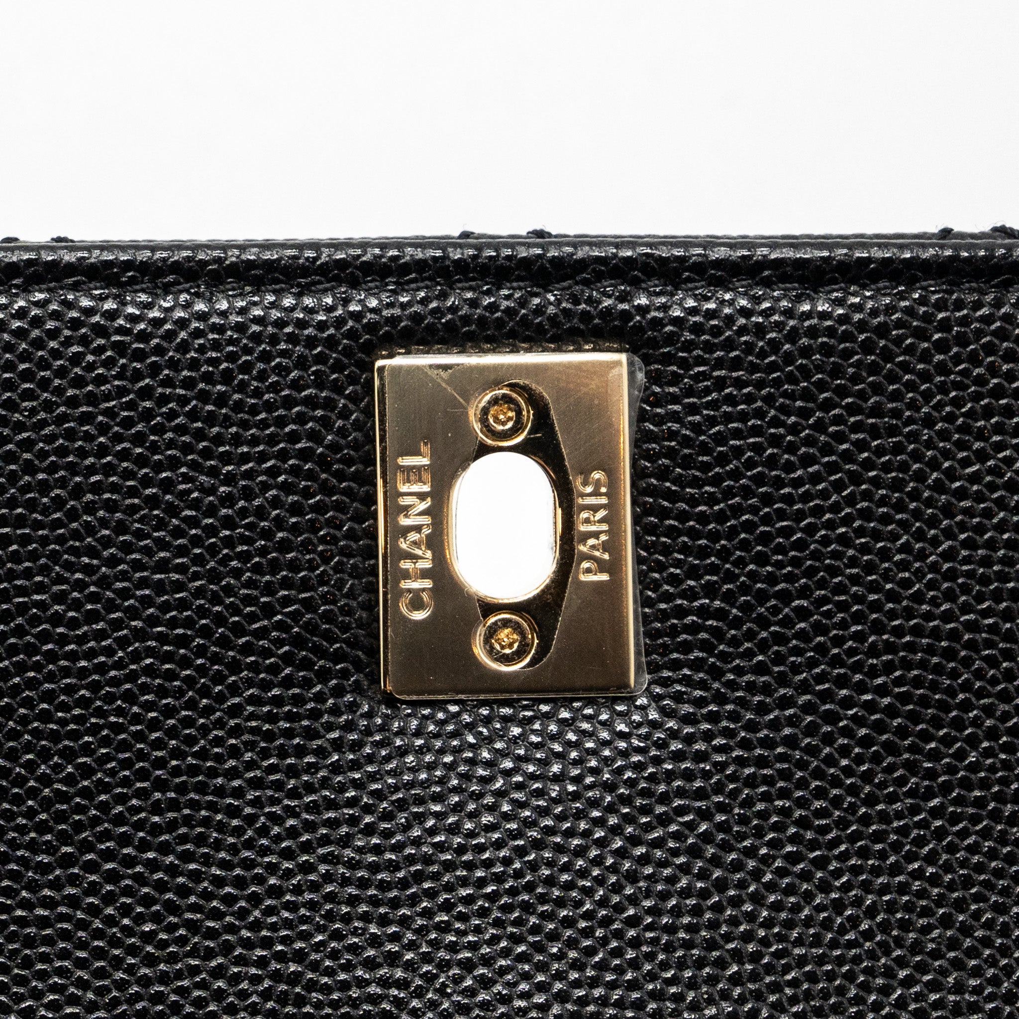 CHANEL SMALL COCO HANDLE CAVIAR BLACK LGHW  (MICROCHIP)