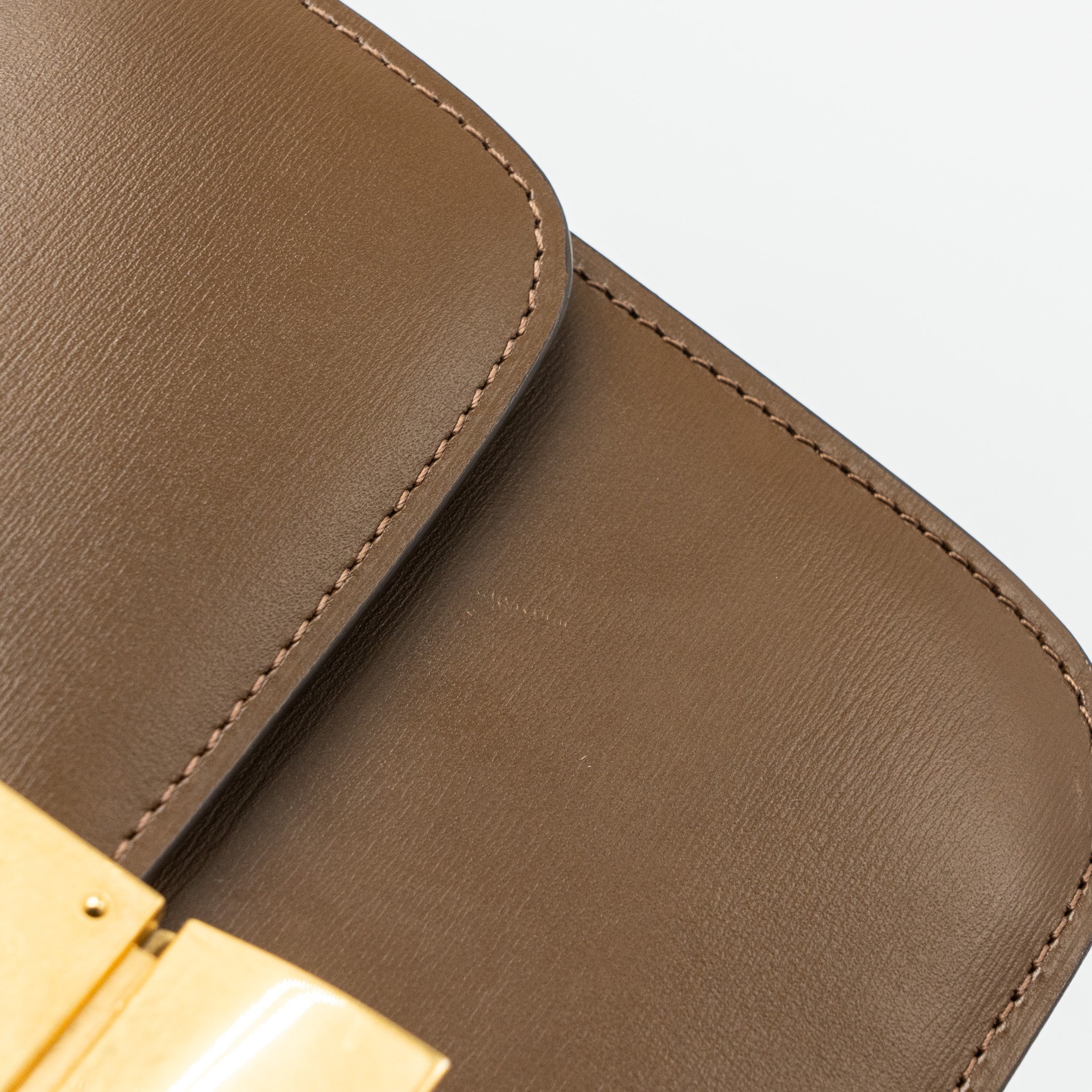 CELINE TEEN BOX CALFSKIN CAMEL GHW