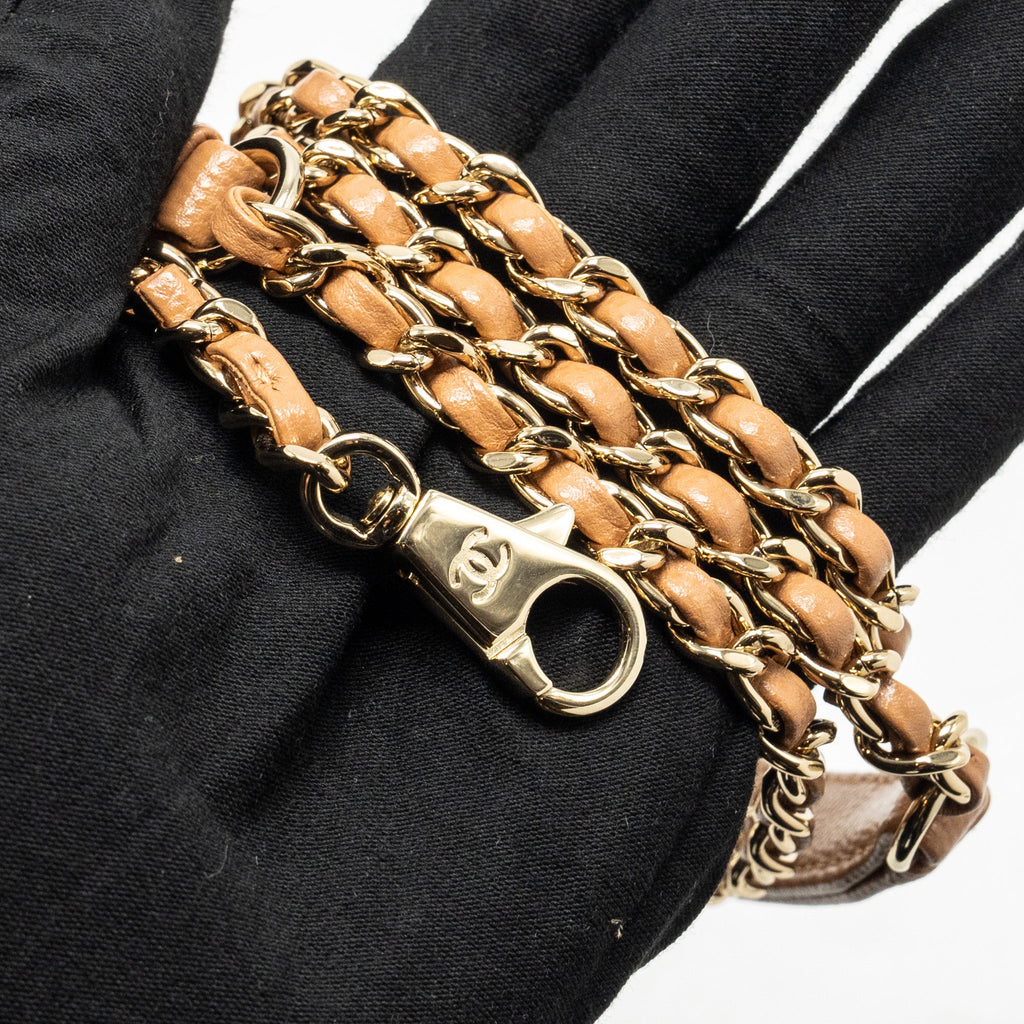 CHANEL 21P SMALL COCO HANDLE CAVIAR CARAMEL LGHW