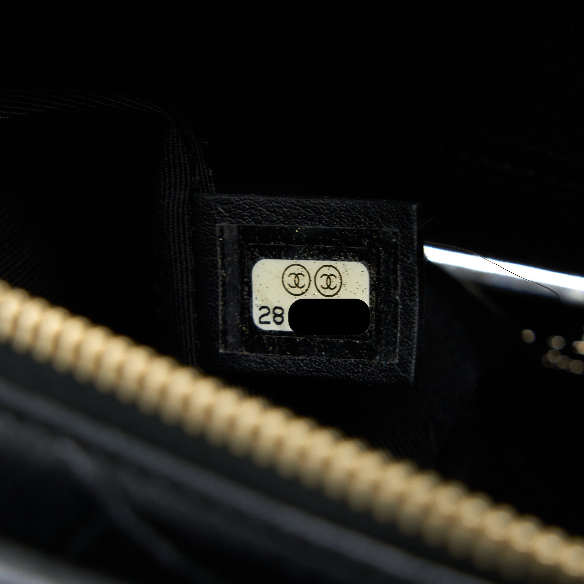 CHANEL LARGE GABRIELLE HOBO BAG CROC EMBOSSED CALFSKIN WITH LOGO STRAP BLACK MULTICOLOURED HARDWARE
