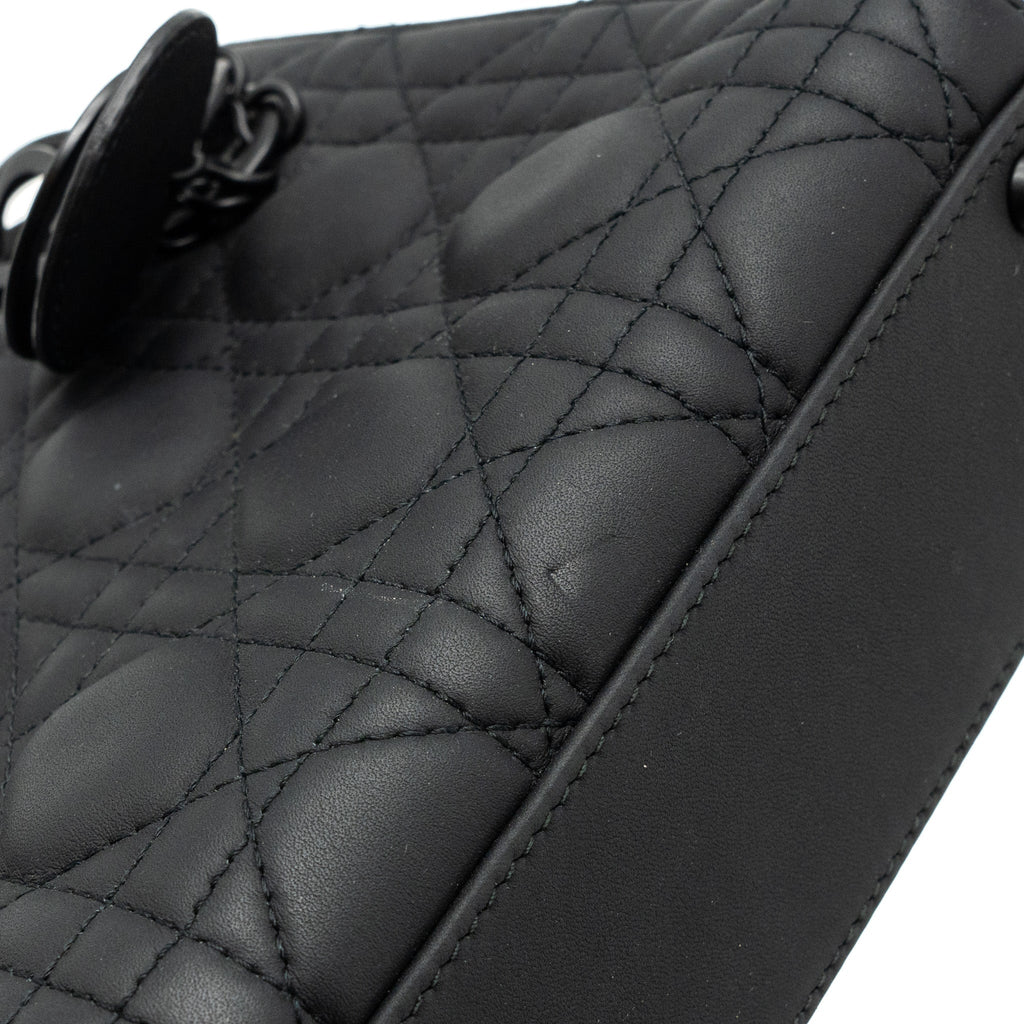 DIOR MINI LADY DIOR CALFSKIN SO BLACK