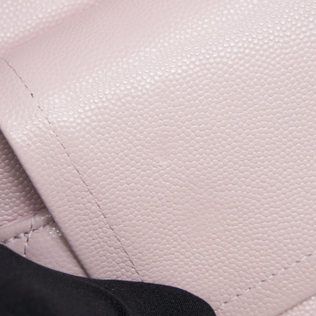 CHANEL MEDIUM CLASSIC DOUBLE FLAP BAG 21S CAVIAR LIGHT PINK LGHW