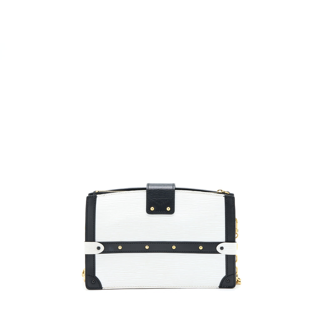 LOUIS VUITTON TRUNK CLUTCH EPI BLACK/WHITE GHW