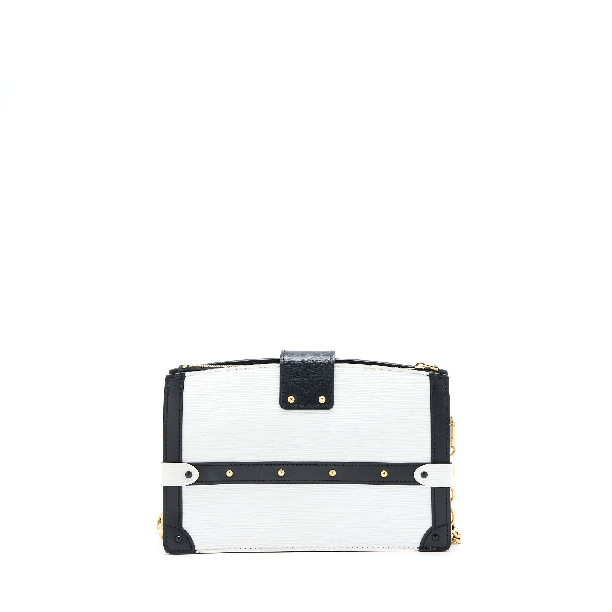 LOUIS VUITTON TRUNK CLUTCH EPI BLACK/WHITE GHW
