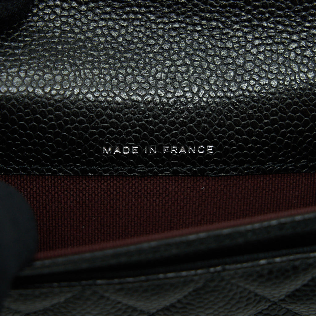 CHANEL CLASSIC FLAP CARD HOLDER CAVIAR BLACK SHW