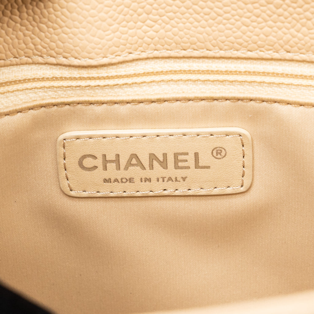 CHANEL GRAND SHOPPING TOTE CAVIAR BEIGE SHW