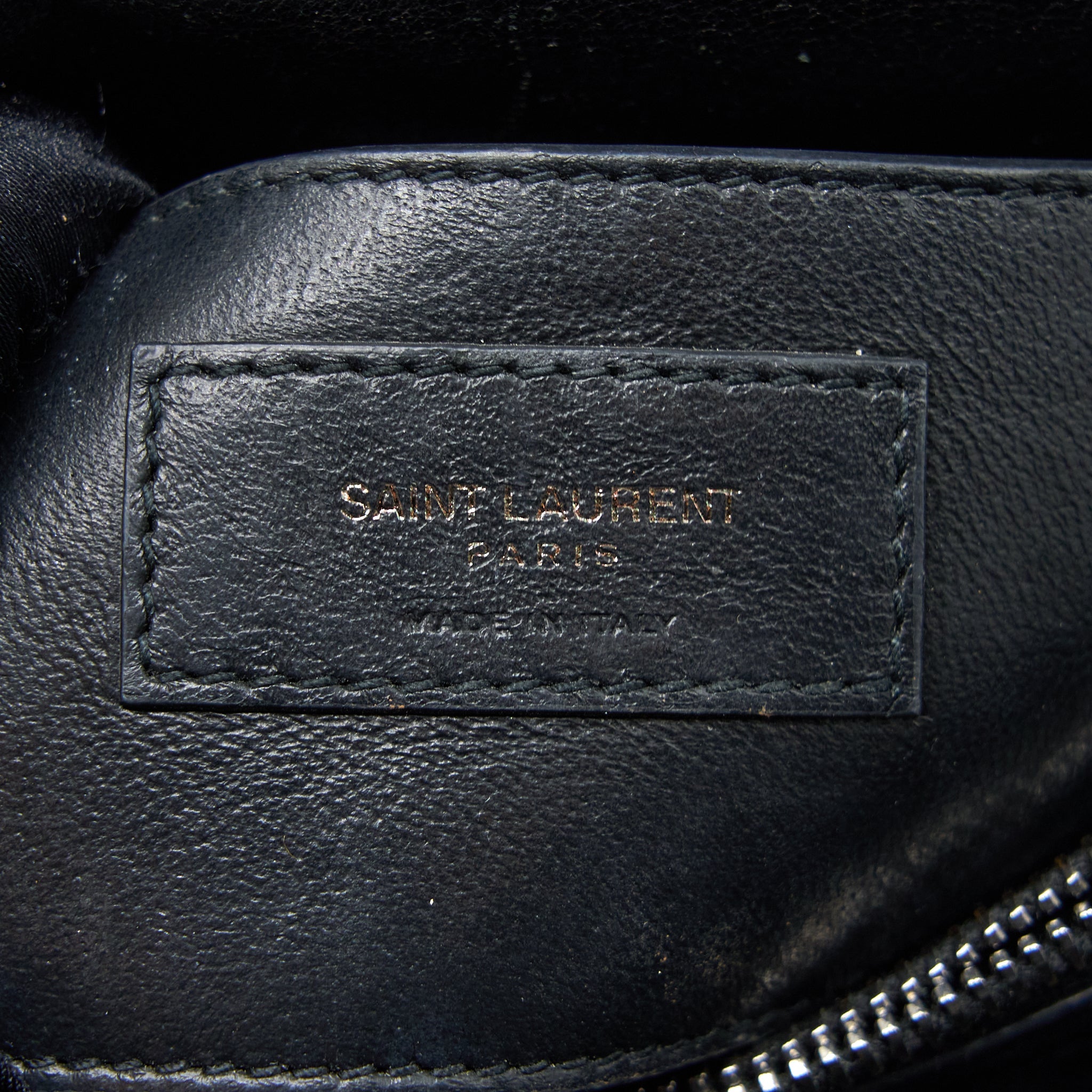 SAINT LAURENT/YSL QUILTED MEDIUM COLLEGE BAG LAMBSKIN BLACK RUTHENIUM HARDWARE