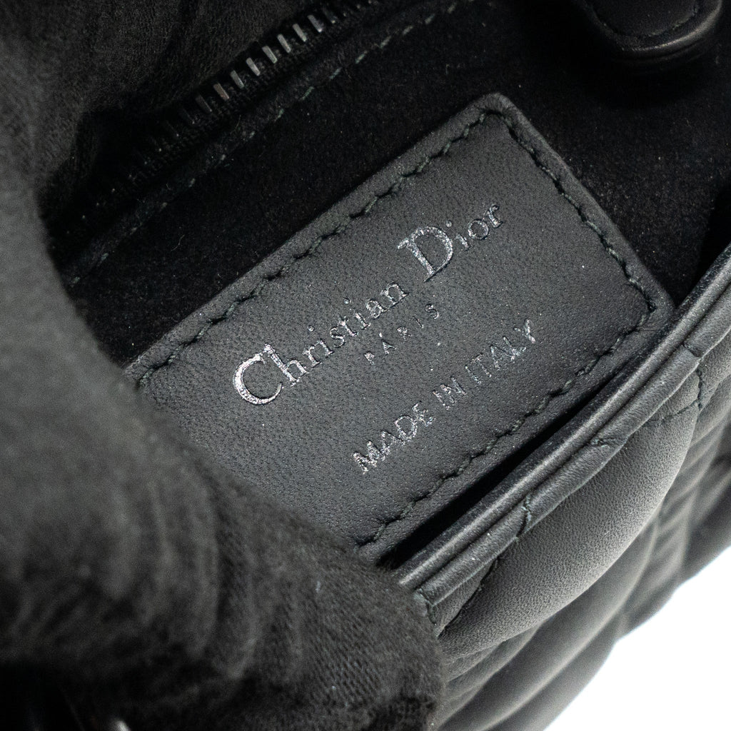 DIOR MINI LADY DIOR CALFSKIN SO BLACK