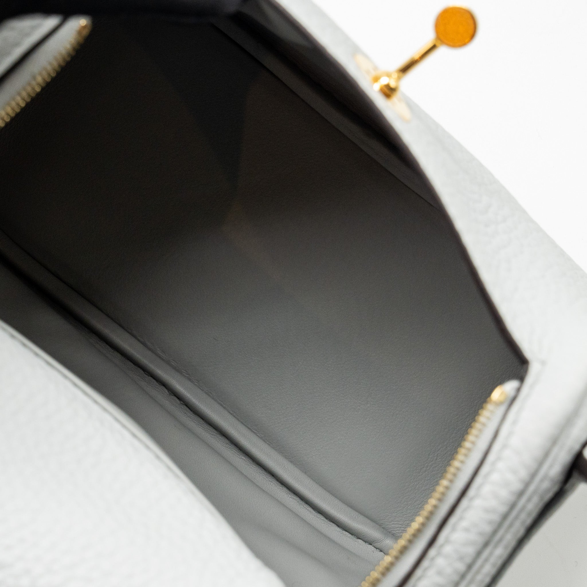 HERMES MINI LINDY CLEMENCE BLEU PALE GHW