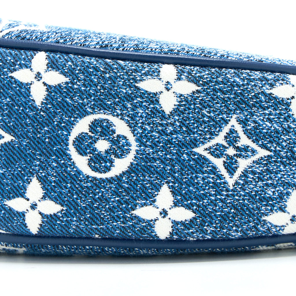LOUIS VUITTON HALF MOON LOOP BAG DENIM BLUE GHW