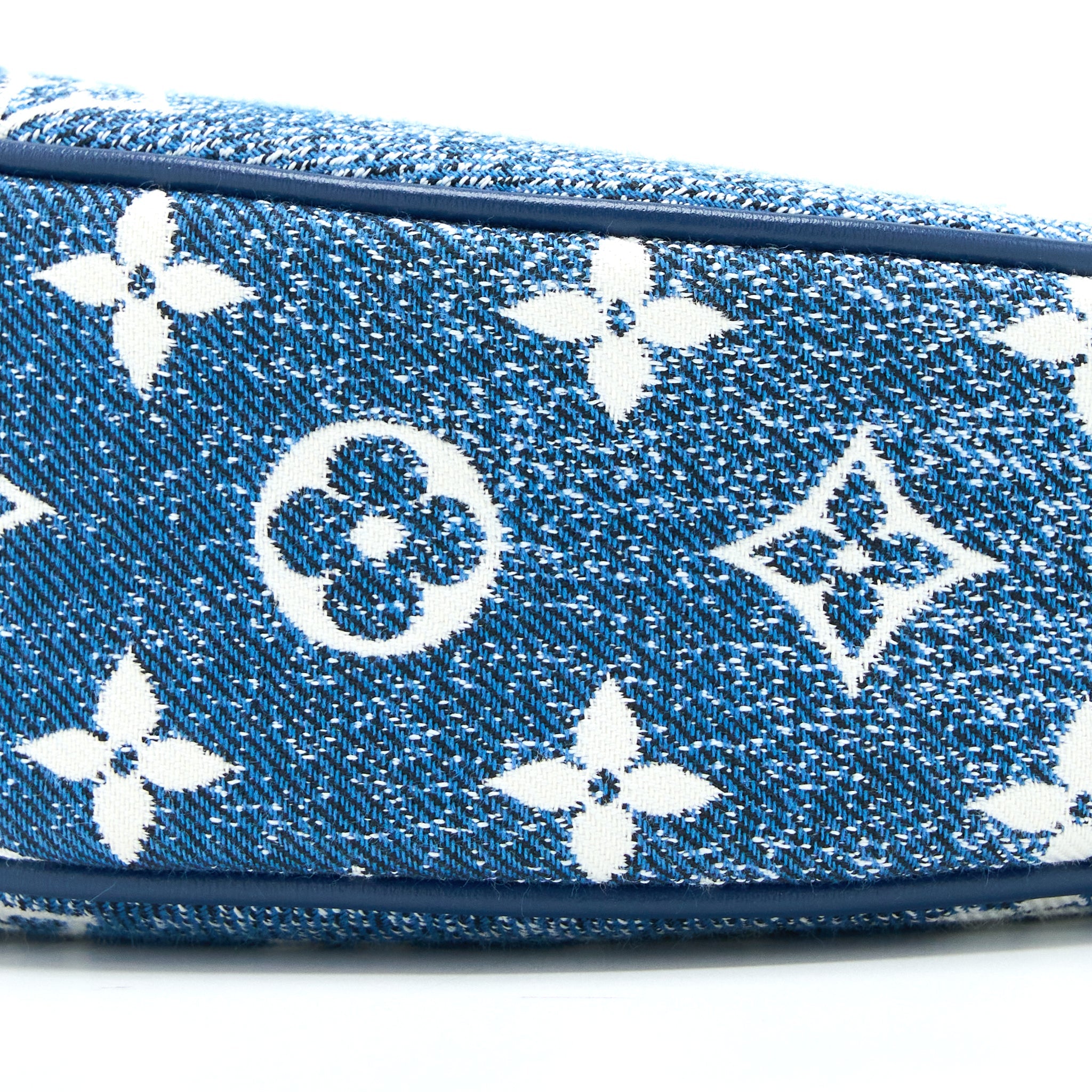 LOUIS VUITTON HALF MOON LOOP BAG DENIM BLUE GHW