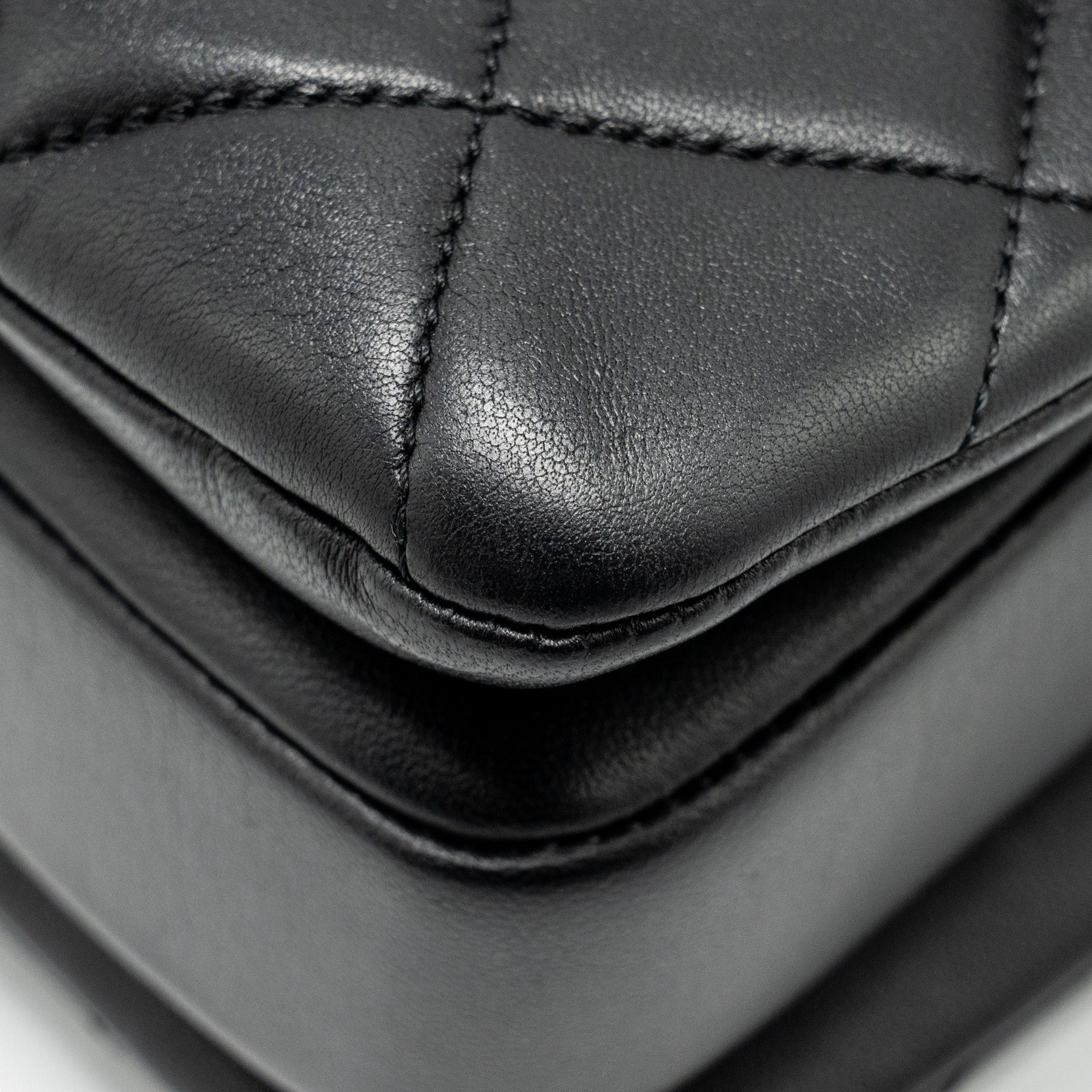 CHANEL SMALL TRENDY CC FLAP BAG LAMBSKIN BLACK GHW