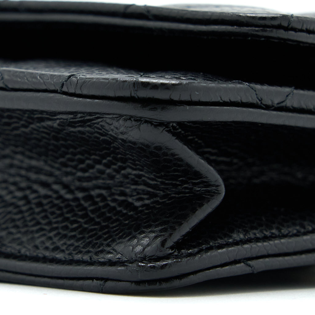 CHANEL CLASSIC WALLET ON CHAIN CAVIAR BLACK GHW (MICROCHIP)