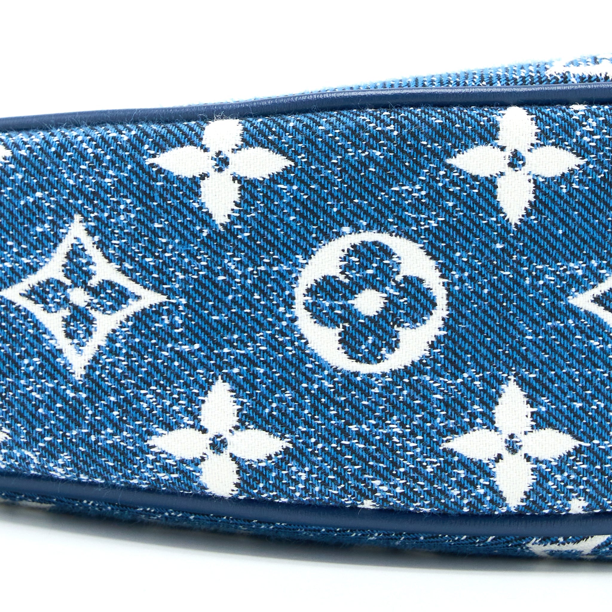 LOUIS VUITTON HALF MOON LOOP BAG DENIM BLUE GHW