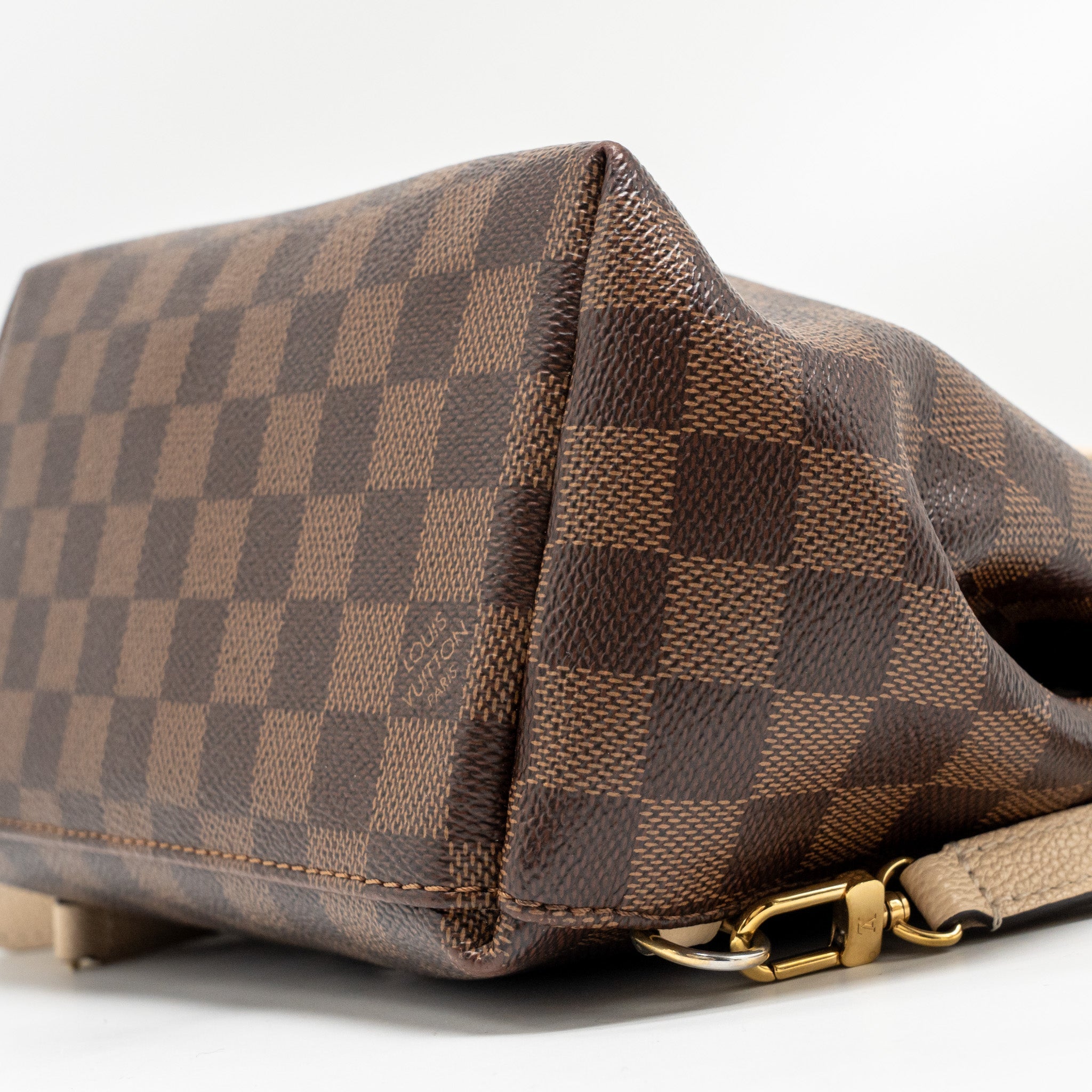 LOUIS VUITTON CLAPTON BACKPACK DAMIER EBENE/LIGHT PINK GHW