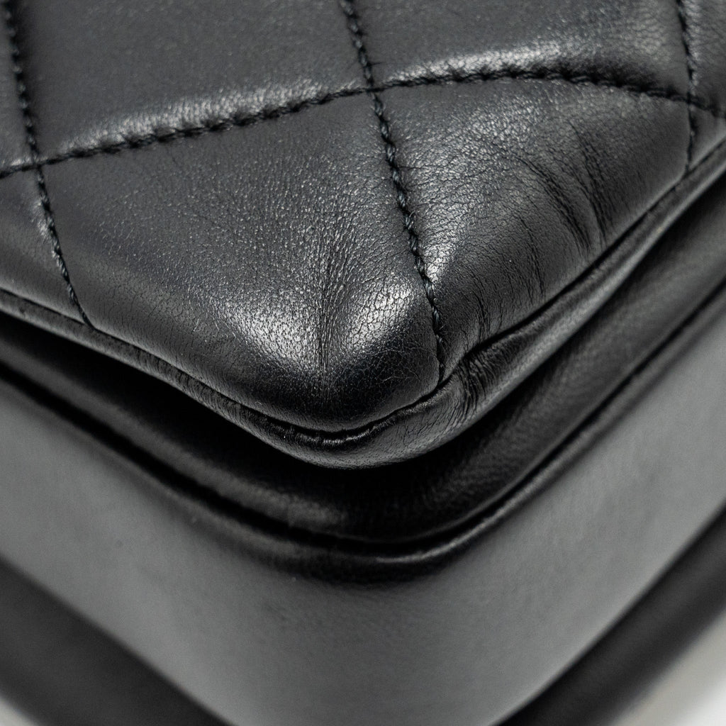 CHANEL SMALL TRENDY CC FLAP BAG LAMBSKIN BLACK GHW