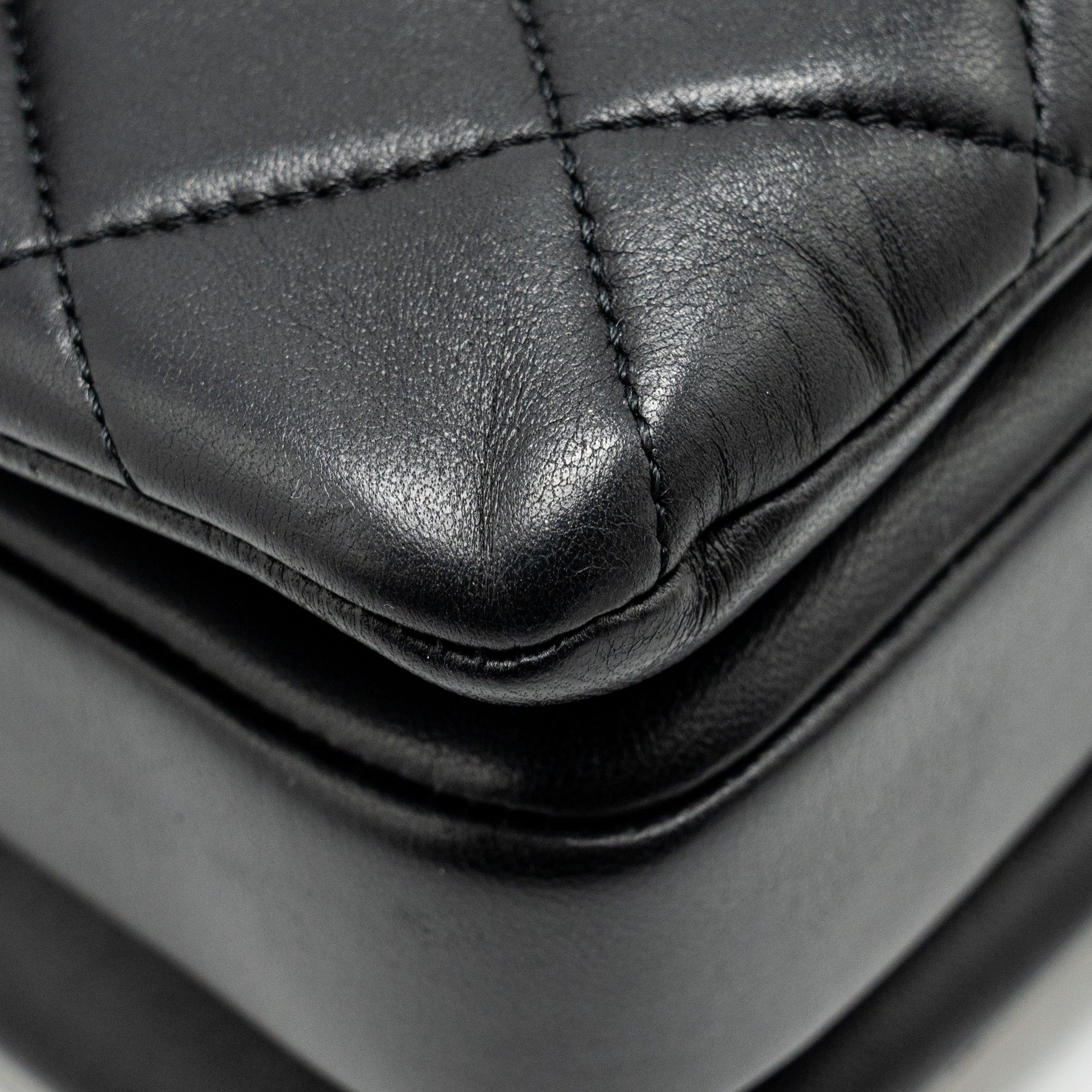 CHANEL SMALL TRENDY CC FLAP BAG LAMBSKIN BLACK GHW