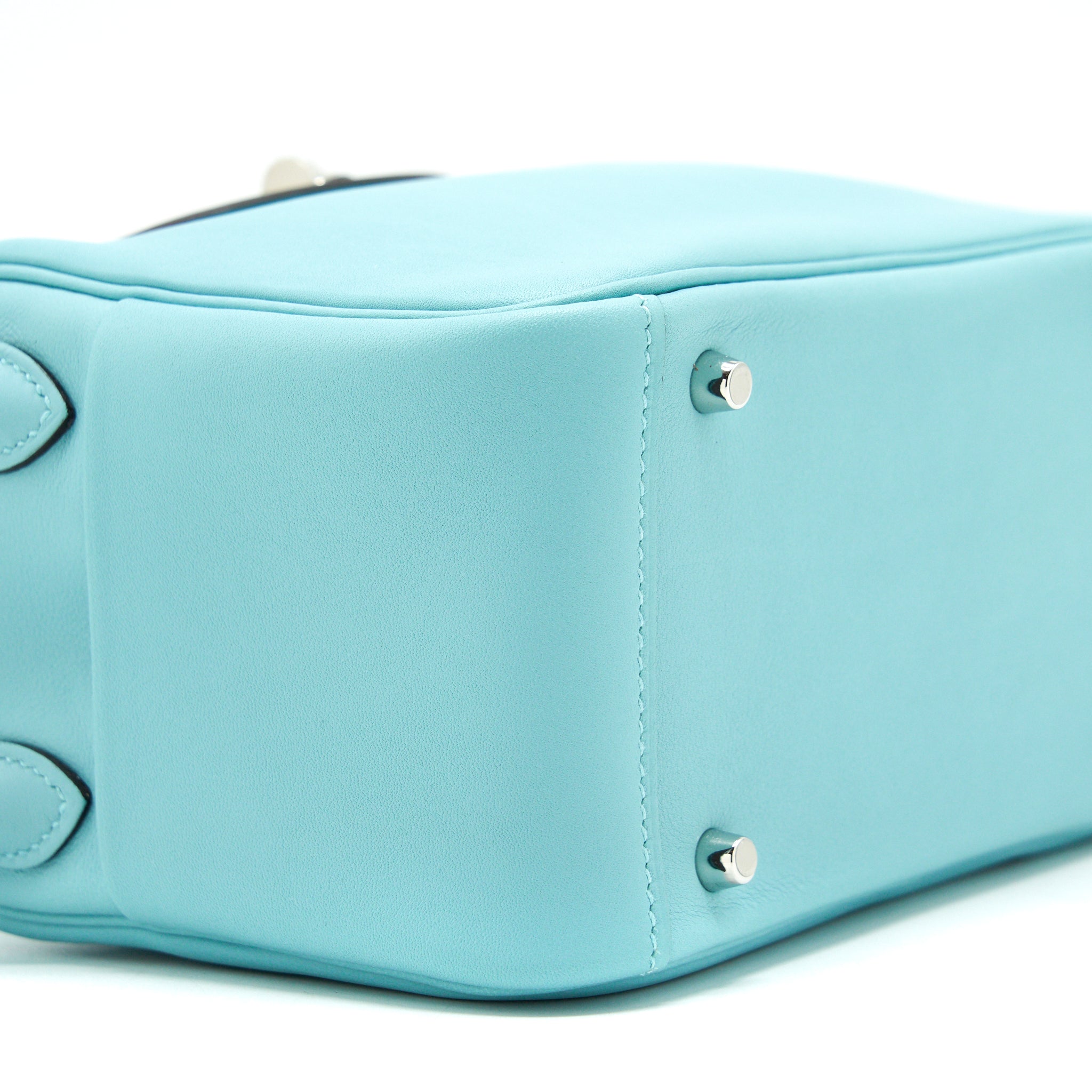 HERMES MINI LINDY SWIFT LEATHER 3P BLUE ATOLL SHW
