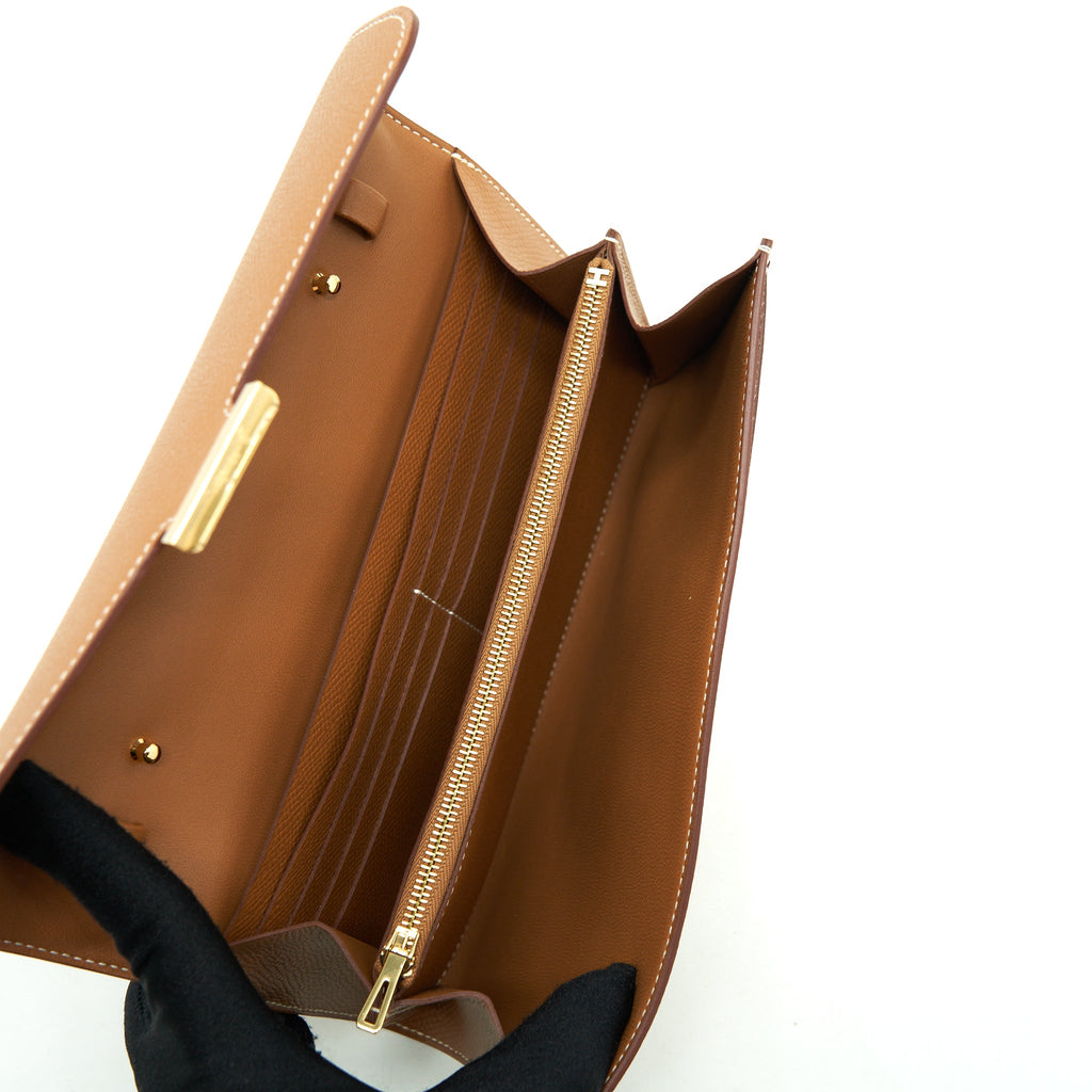 HERMES CONSTANCE LONG TO GO WALLET EPSOM GOLD GHW