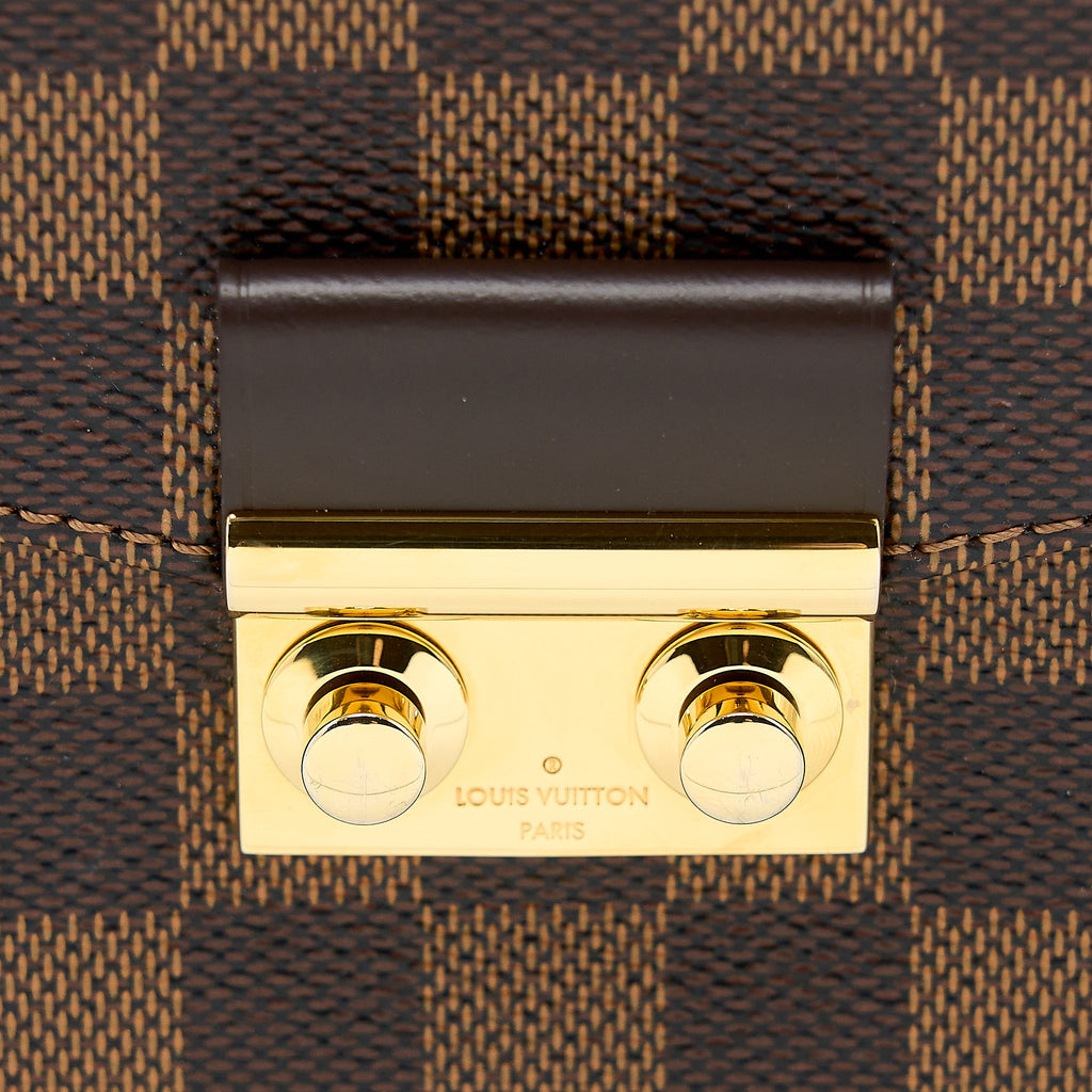 LOUIS VUITTON CROISETTE DAMIER EBENE CANVAS GHW