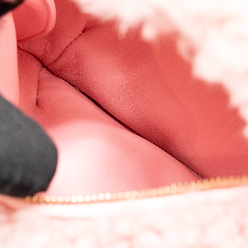 BOTTEGA VENETA MINI JODIE SHEARLING PINK GHW