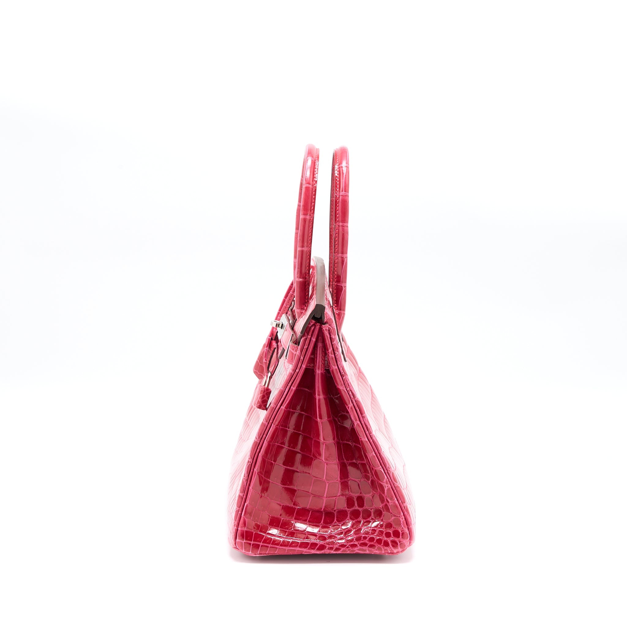 HERMES BIRKIN 30 SHINY CROCODILE ROSE EXTREME SHW